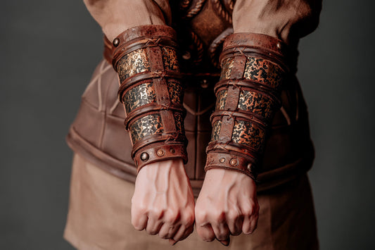 Porunn medieval leather bracers (Vikings)