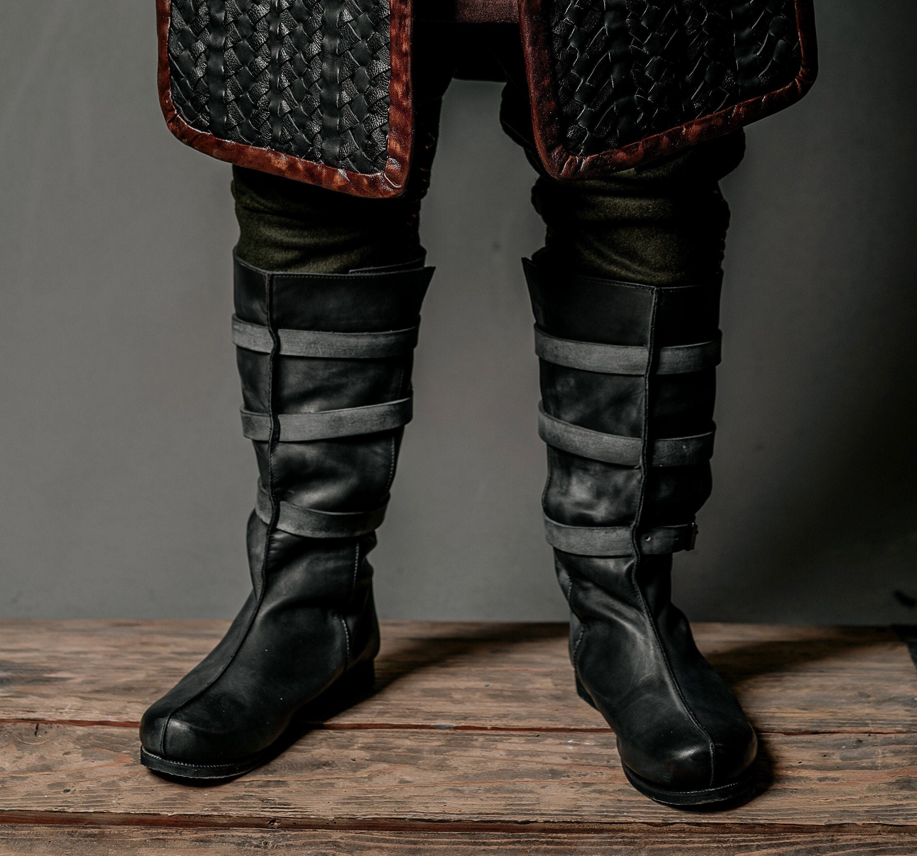 Leather store armor boots