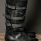 Uhtred black high leather boots