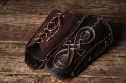 Viking leather bracers