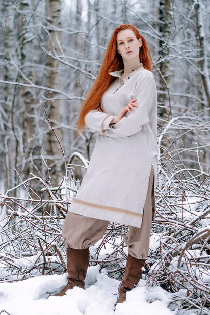 Medieval viking linen underdress "Olga"