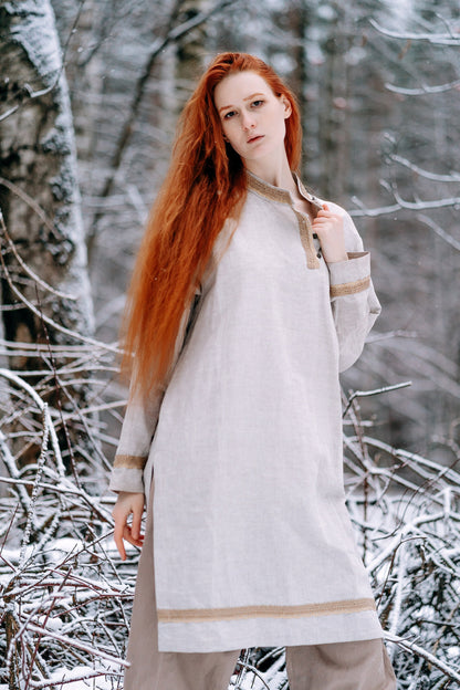 Medieval viking linen underdress "Olga"