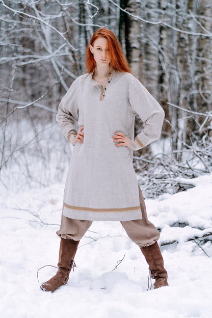 Medieval viking linen underdress "Olga"